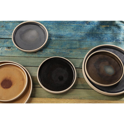Flat Round Canvas Plates Rust Orange 18cm | Olympia 5