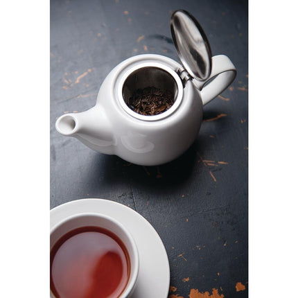 Porcelain Café Teapot 51cl | Olympia | White 5