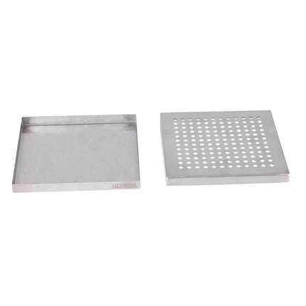 Stainless Steel Bar Drip Tray 150x150mm | Olympia 5