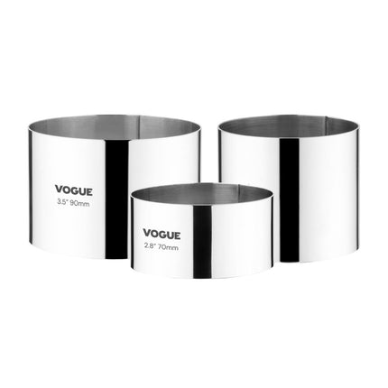 Stainless Steel Mousse Ring | Vogue | 35 x 70 mm 4