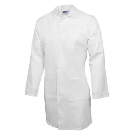 Unisex Durable Comfortable Work Jacket M with Back Vent | Whites