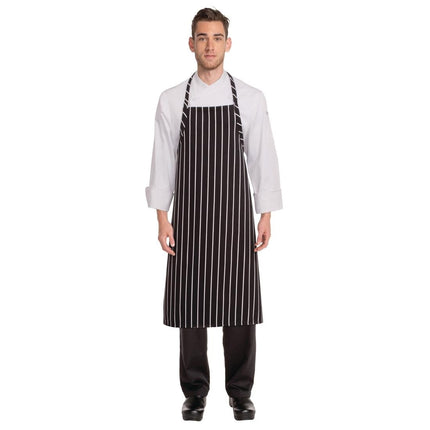 Premium Woven Black and White Striped Apron | Chef Works | 99x94 cm 7