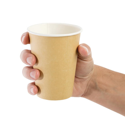 Recyclable Single-Wall Light Brown Coffee Cups | Fiesta | 34cl 5