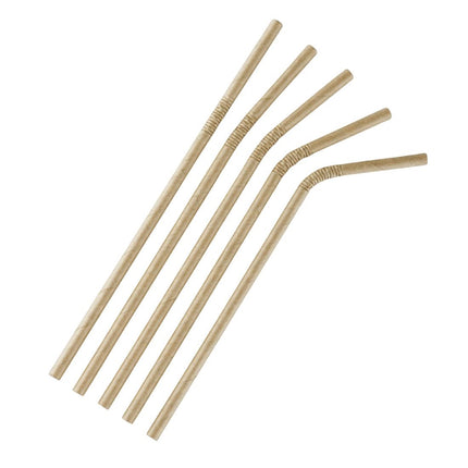 Compostable Kraft Paper Bendable Straws | Fiesta 6
