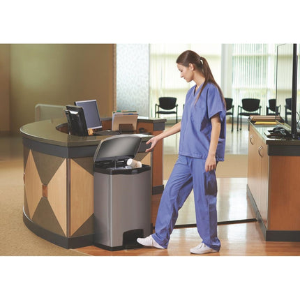 Front Step Pedal Bin 50L | Rubbermaid Slim Jim | Stainless Steel 10