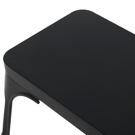 Bolero Bistro Metal Bench Black 1000mm 4