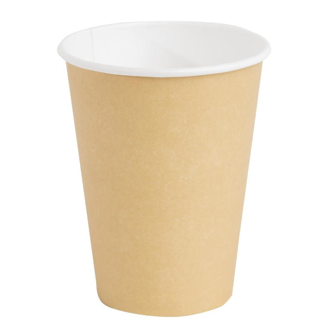 Recyclable Single-Wall Light Brown Coffee Cups | Fiesta | 34cl