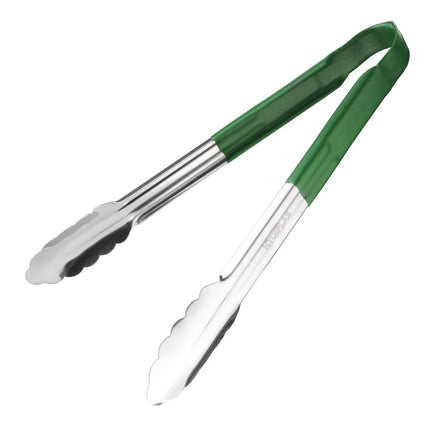 Color-Coded Green Stainless Steel Serving Tong 30cm | Hygiplas