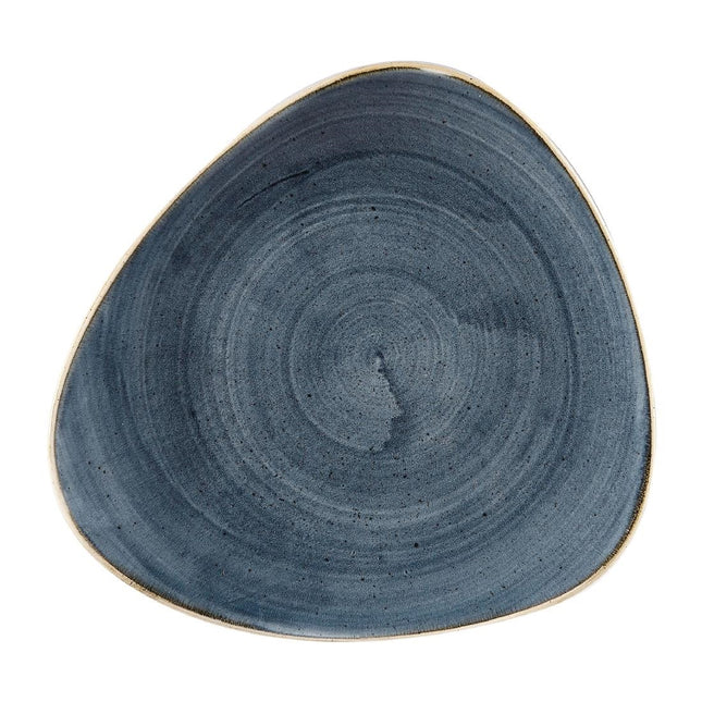 Triangle Plate Blueberry | Churchill Stonecast Lotus | 22.9cm