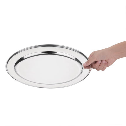 Oval Stainless Steel Serving Platter 35cm | Olympia 4