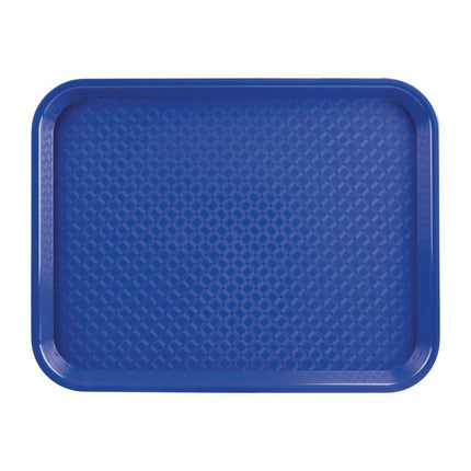 Polypropylene Serving Tray with Anti-Slip Texture | Olympia Kristallon | 45 x 35 cm | Blue