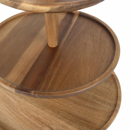 Acacia Wood Etagere 305mm Diameter x 395mm Height | Olympia Frames Series 8