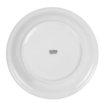 Whiteware Plates with Narrow Rim 20.2cm | Olympia | Set of 12 6