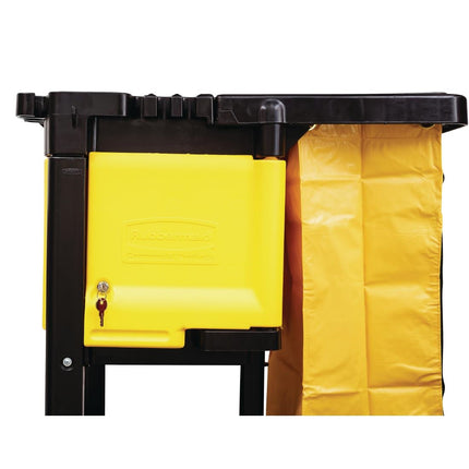 Cleaning Trolley Box with Lock | Rubbermaid L658 3