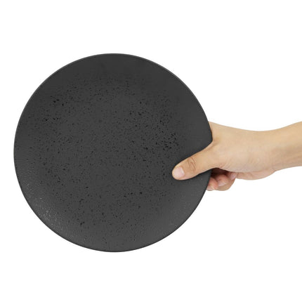 Black Round Plates 20.3cm | Olympia Fusion 6
