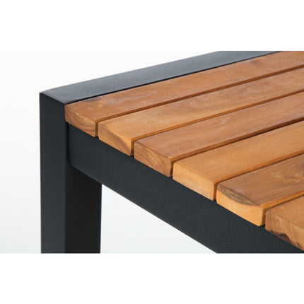 Square Bar Table 600mm Powder-Coated Steel and Acacia Wood | Bolero 6