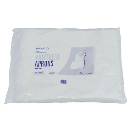 Disposable White Polyethylene Halter Aprons 14.5 Micron (100 pcs) 6