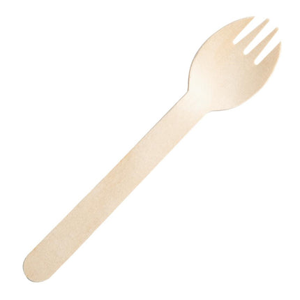 Compostable Individually Wrapped Wooden Sporks | Fiesta | 500 Pieces 2