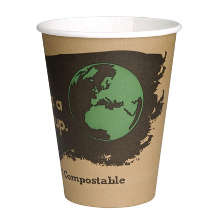 Compostable Single-Wall Coffee Cups 34cl Brown | Fiesta | 1000 Pieces 3