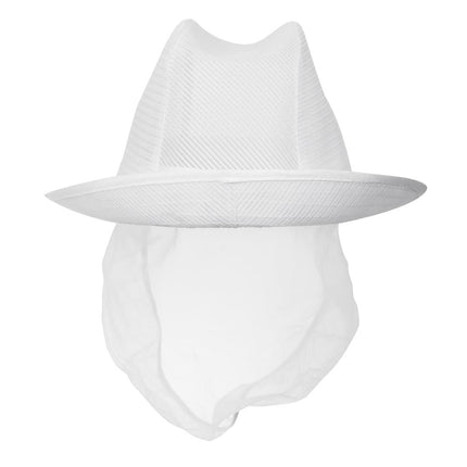 Trilby Hat with Hair Net White M | Lightweight Polyester 7