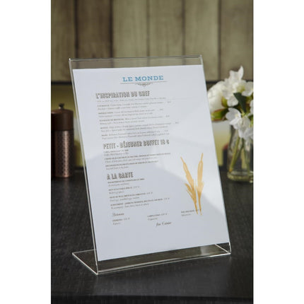 Acrylic Slanted Menu Holder A4 | Olympia 3