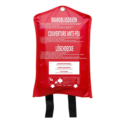 Fire Blanket FEX-15900 160x180 cm with Mounting Eyelets and Handles