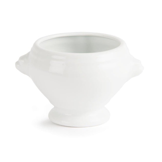 White Porcelain Soup Bowl with Lion Head Design | Olympia Whiteware | 47.5 Cl 2