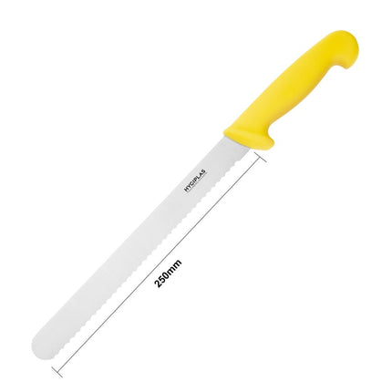 Hygiplas Yellow Serrated Ham Knife 24.8cm 5