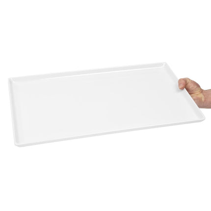 Flat Melamine Serving Platter White GN 1/1 | APS 7
