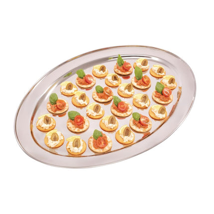 Oval Stainless Steel Serving Platter 66cm | Olympia 7