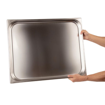 Stainless Steel GN 2/1 Container 40mm Depth | Vogue 2