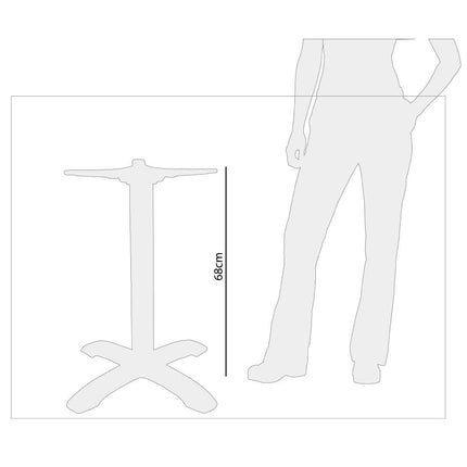 Foldable Aluminum Table Leg 68cm Height | Bolero 9