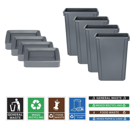 Slim Bin Label Mixed Paper & Cardboard | Jantex 5