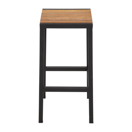 Industrial Steel and Acacia Wood Bar Stools | Bolero | 2 Pieces 4