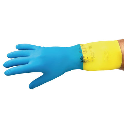 Waterproof Heavy-Duty Work Gloves Blue and Yellow | MAPA Alto 405 | L 7