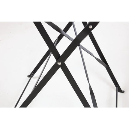 Round Steel Folding Table 59.5cm Black | Bolero 5