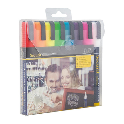 Washable Chalk Markers 6mm Tip | Securit | 8 Pieces 2