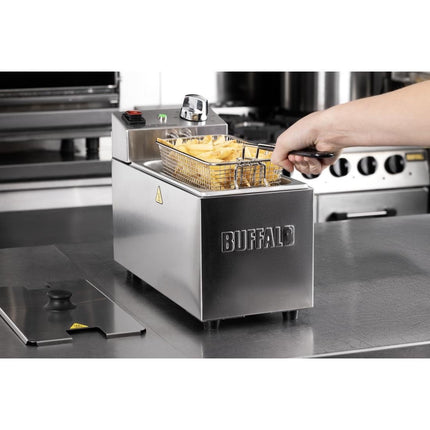 Single Electric Fryer | Buffalo | 3L Tank | 2000W | Stainless Steel 9