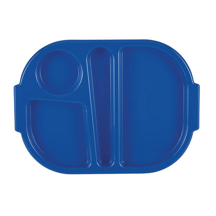 Polycarbonate Compartment Tray Small Blue 32.2cm (10 pcs) | Olympia Kristallon 5