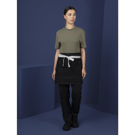 Black Denim Bistro Apron with Front Pocket | Southside | 40x76 cm 3