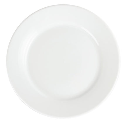 Dinner Plates with Wide Rim 25cm | Olympia Whiteware | Set of 12 3