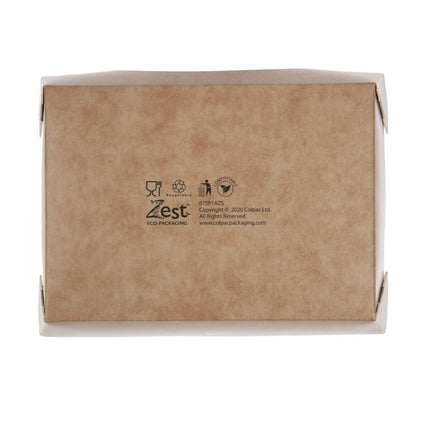 Compostable Kraft Salad Containers with Acetate Window and Insert Closure 825ml | Colpac Zest | Pack of 250 6
