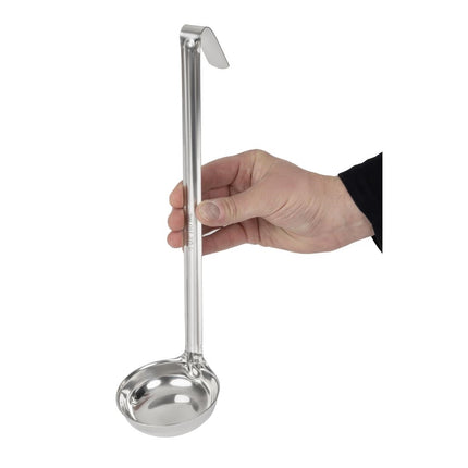 Stainless Steel Serving Ladle with Flat Bottom 11cl | Vogue 6