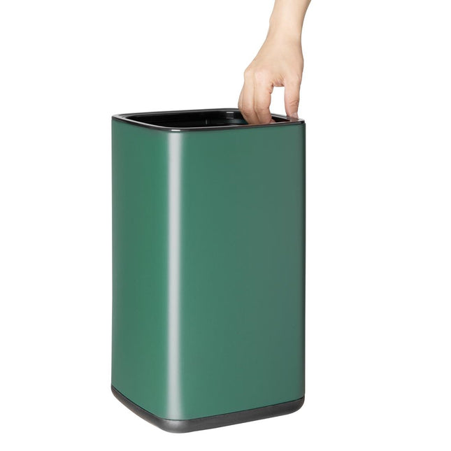 Square Waste Bin Green 10L | Bolero 2