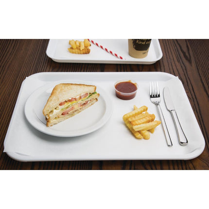 White Polypropylene Serving Tray 30.5x41.5cm with Anti-Slip Texture | Olympia Kristallon 5