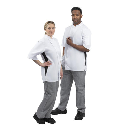 Lightweight Chef Jacket White with Black Contrast | Whites Nevada | XL 9