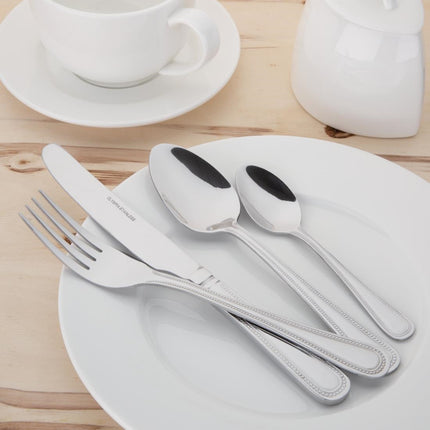 Table Knife with Bead Edge | Olympia Bead | 12 Pieces | High Gloss 18/0 Stainless Steel 7