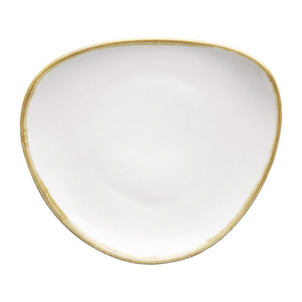 Kiln Chalk White Triangular Plates 165mm | Olympia