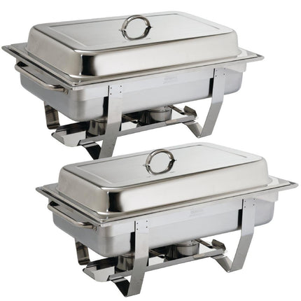 Olympia Milan Chafing Dish Set with 72-Pack Gel Fuel | 2 Units 2