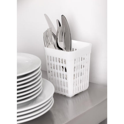 Square Plastic Cutlery Holder 14cm x 11cm x 11cm | Olympia 7